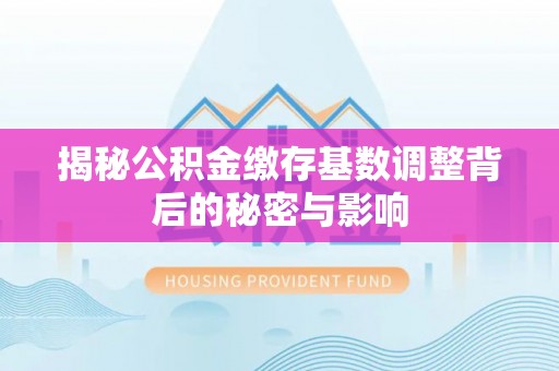 周口揭秘公积金缴存基数调整背后的秘密与影响