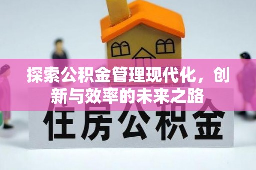周口探索公积金管理现代化，创新与效率的未来之路