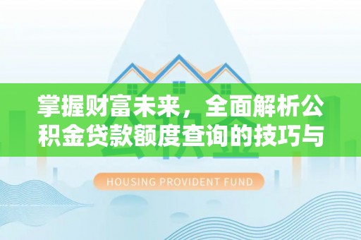 周口掌握财富未来，全面解析公积金贷款额度查询的技巧与策略