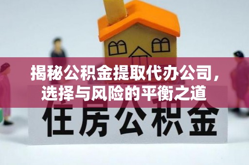 周口揭秘公积金提取代办公司，选择与风险的平衡之道
