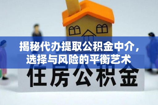 周口揭秘代办提取公积金中介，选择与风险的平衡艺术