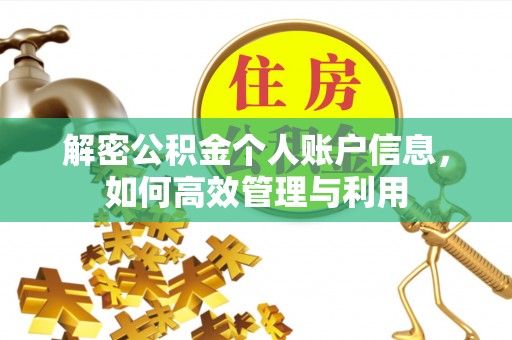 周口解密公积金个人账户信息，如何高效管理与利用