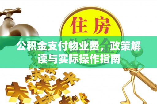 周口公积金支付物业费，政策解读与实际操作指南