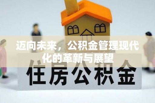 周口迈向未来，公积金管理现代化的革新与展望